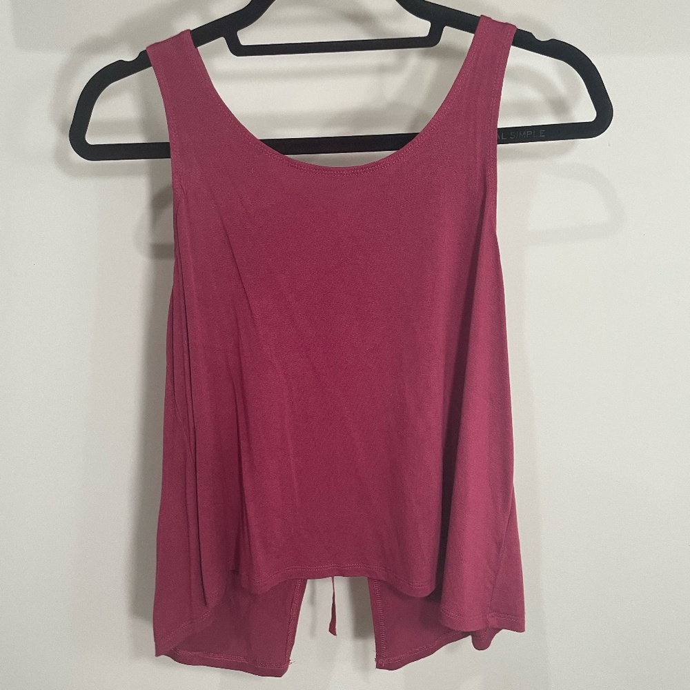 Mauve Laced Back Crop Top